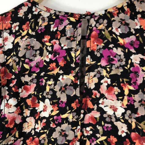 WITCHERY Linen Floral Dress Size 6 Puff Sleeves Pockets **Missing Belt - Picture 11 of 11