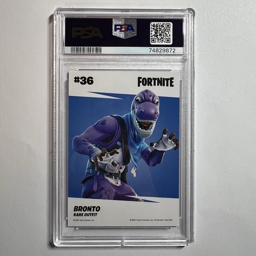 2021 Panini Fortnite BRONTO #36 Holofoil PSA 9 MINT Series 3 - Picture 2 of 2