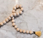 Custom Long Interior Design Beads Wood Garland w Tassels Swag Styling Decor Boho — photo 5