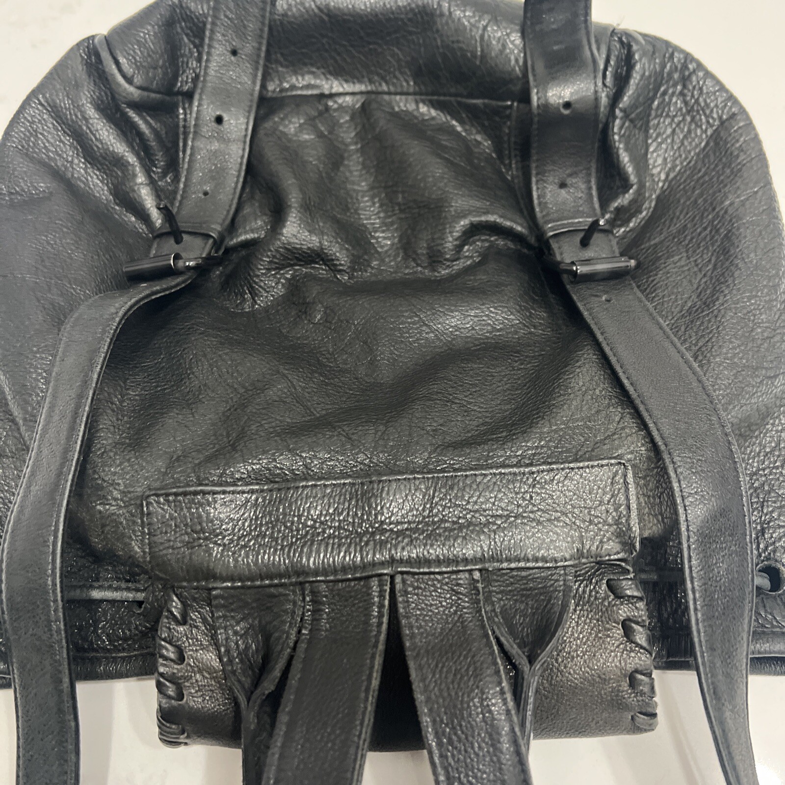 LAGGO TASSEL DRAWSTRING BAG BACKPACK BLACK PEBBLE… - image 15