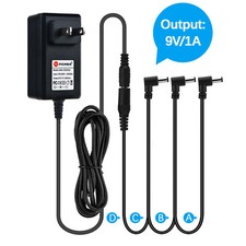 Guitar Pedal Power Supply Adapter US 9V 1A 3 Way Splitter Cables for Boss JOYO