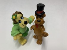 Set Of 2 Vintage Pound Puppies Figures Cake Toppers Bright Eyes  Barkerville