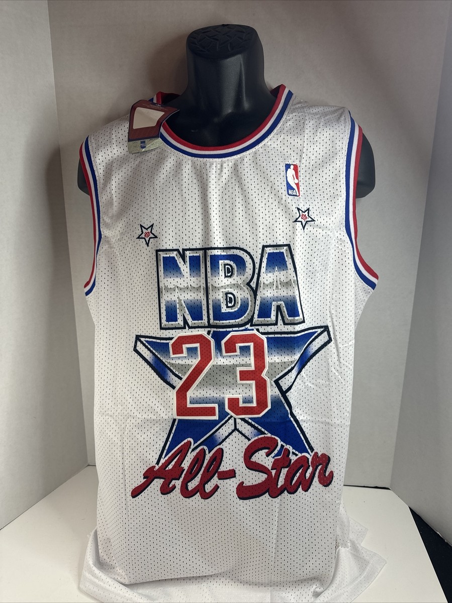 【新品】All star basketball jersey white M New Mens XXL White Mitchell & Ness Michael Jordan All Star