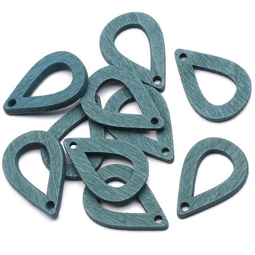 Multicolor Water Drop Wood Pendants Charms DIY Bracelet Necklace Earring 30Pcs - Picture 18 of 24