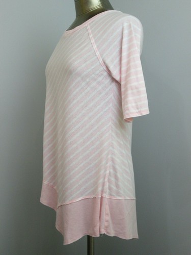 Calvin Klein Performance Top Womens Size S Chest 34 Pink Striped 306-22366 - Picture 2 of 5