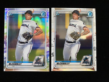 2020 Bowman Chrome Draft ZACH MCCAMBLEY 1st Rookie REFRACTOR Marlins 2 RC Lot