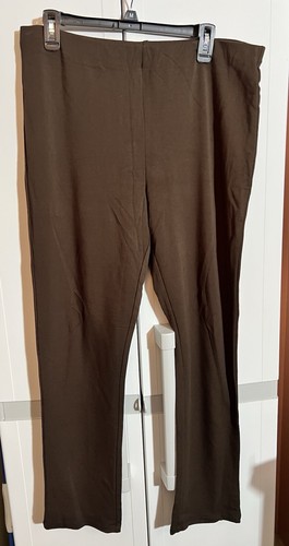 Susan Graver Weekend braune Stretchhose Größe M