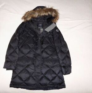 Quilted Long Coat Down Jacket Size L 
