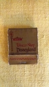 disneyland tobacco shop matches Disneyland Matchbooks