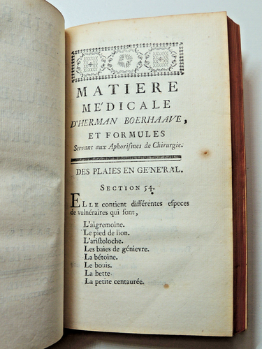 1753. Médecine. H. Boerhaave. Aphorismes de chirurgie ( Cancer, os) + formules - Picture 6 of 7