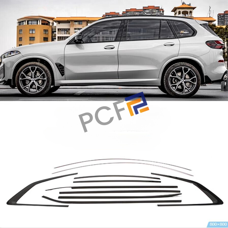 For 2024-2025 BMW X5 X5 M G05 Gloss Black Car Window Strip Cover