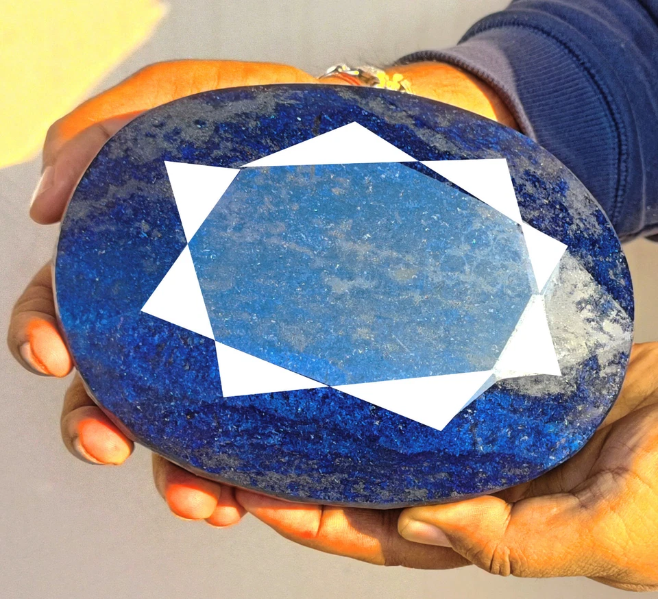 Piedra preciosa natural de Nigeria azul enorme zafiro certificado grado museo k Foto 2 de 4