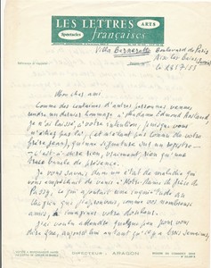 Jean Gandrey Rety Belle Lettre De Condoleances Deces Rosemonde Gerard Ebay