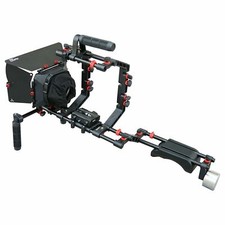 Filmcity FC-02 Kamerakäfig-Schulter-Rig-Kit mit Mattebox für DSLRundDSLM-Kameras