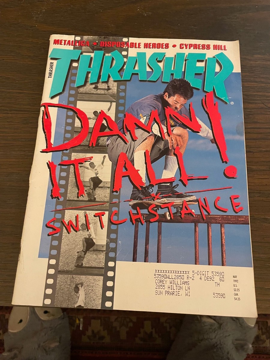 Thrasher magazine 1992 May スケートボード 雑誌 Thrasher