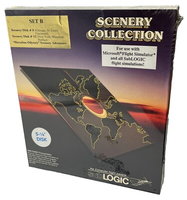 Sublogic Scenery Collection Set B  IBM Big Box 5.25'' NEU Sealed Flugsimulator