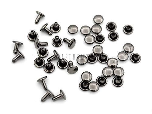 100 Sets Double Cap Rivets Leather Rivet Tubular Metal Rapid Rivet Studs For Lea - Picture 2 of 7