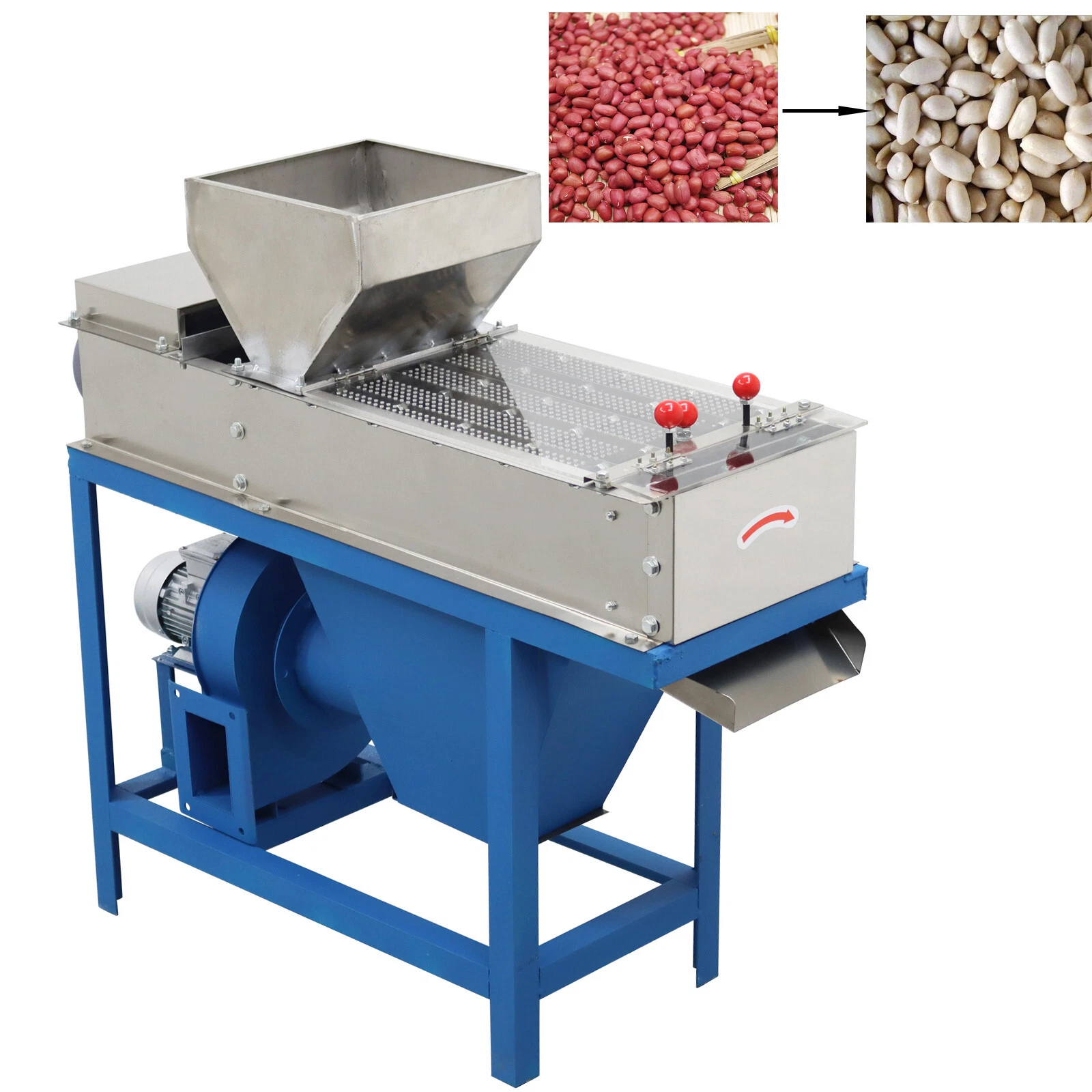 Peanut Red Peel Peeling Machine for Dried and Ripe Peanuts 220V 200-250kg/h 1KW