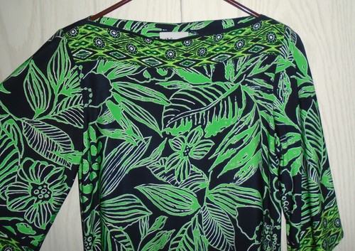 K Studio Dress, Women's Size 6, Navy Blue & Green, Shift NWT - Picture 3 of 7