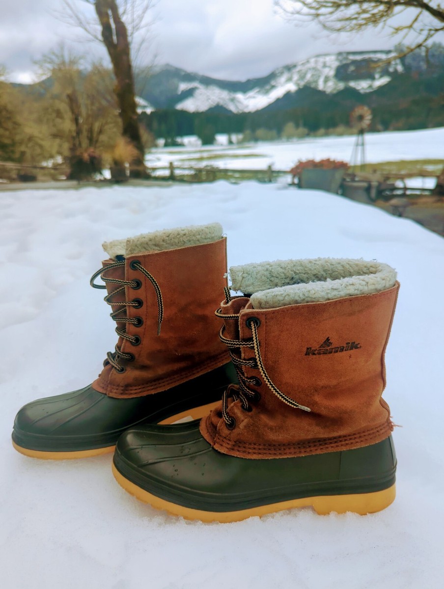 KAMIK CANADA INSULATED LEATHER SNOW/RAIN BOOTS WITH  display picture 2
