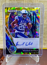 2021 Panini Prizm Draft Picks Gold Ice Brandin Echols #DPA-BRA Auto
