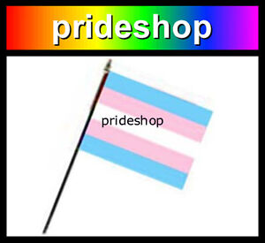 Transgender Flag Wood Tan Stick 12 inch x 18 inch ...
