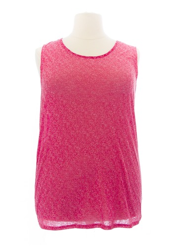 TOPSHOP Women`s Heathered Pink Sleeveless Cut-Out Back Top 03Q02A Size M NWT $45