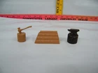 Vintage Marx Fort Apache Playset Hatchet Wood Pile & Anvil