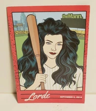 LORDE 2014 TOUR MANN MUSIC CENTER PHILADELPHIA CONCERT BASEBALL TRADING CARD