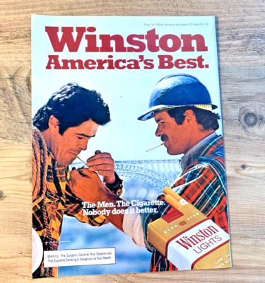 WINSTON ZIGARETTENTABAK 80er Jahre - RAHMENBAR ORIGINAL USA KLASSIKER AMERIKANISCHE WERBUNG