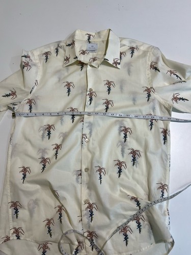 PS By Paul Smith Men’s Button Up Long Sleeve Shirt Trees Medium Capsule Neutral - Picture 5 of 7