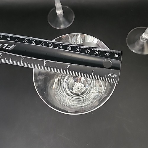 Set of 4 Vtg 7.5" Water Goblets Sceptre Clear by FOSTORIA Crystal Blown Glasses - Picture 4 of 8