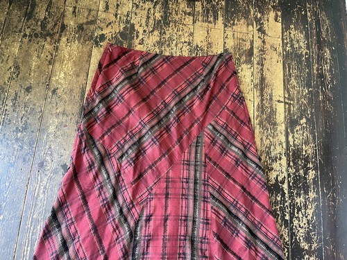 Per Una Red Tartan Check Plaid Skirt Maxi 16 L Long - Picture 6 of 8