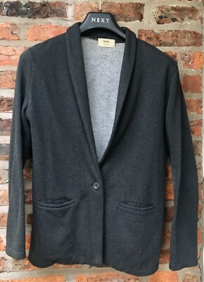 Hush Jersey Blazer Jacket Charcoal Grey Casual Ladies Size S/M UK - Main Image