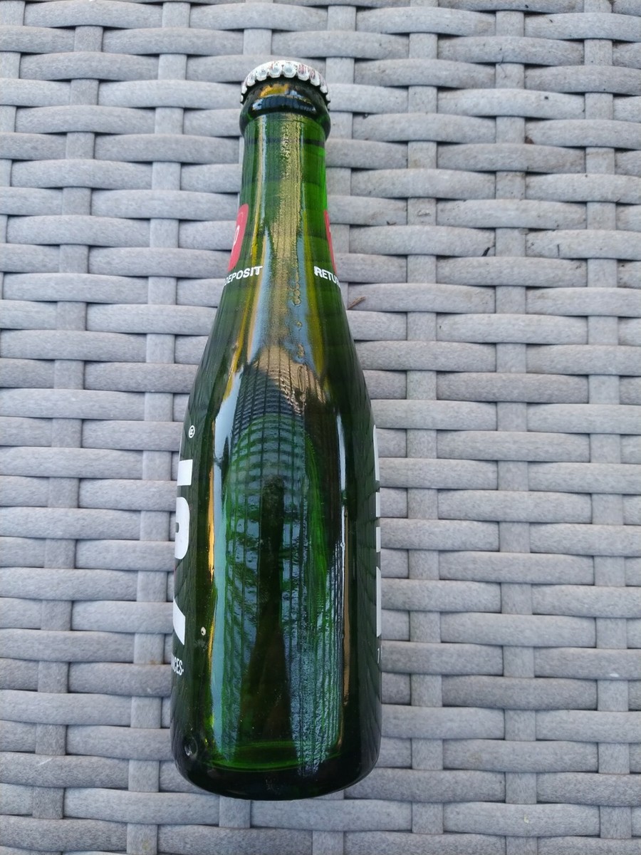 Vintage 1960's 7UP Glass Bottle 7oz Green Glass Soda