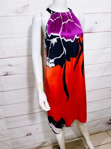 Elie Tahari Womens Dress Size M Multicolor Floral Sleeveless Silk - Picture 2 of 13