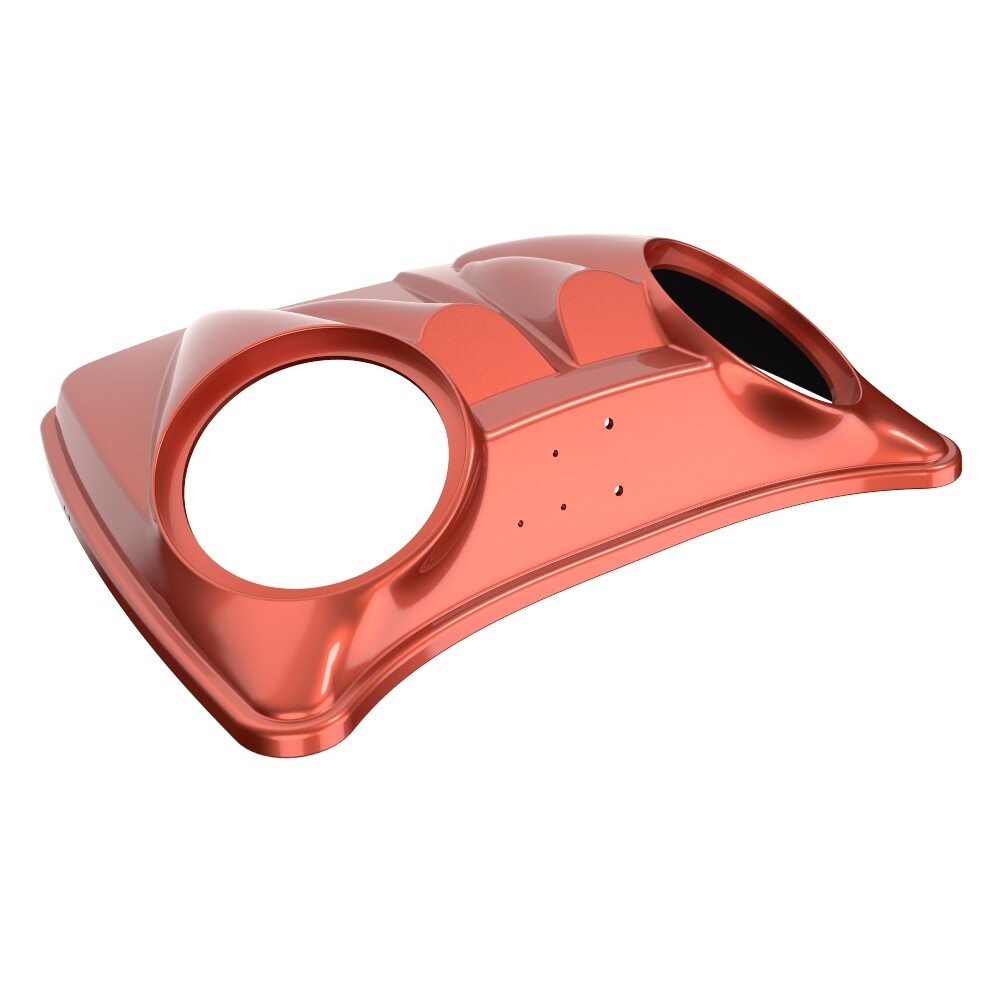 SEDONA ORANGE Dual 8'' Speaker Lids For Harley Razor, Chopped King Tour