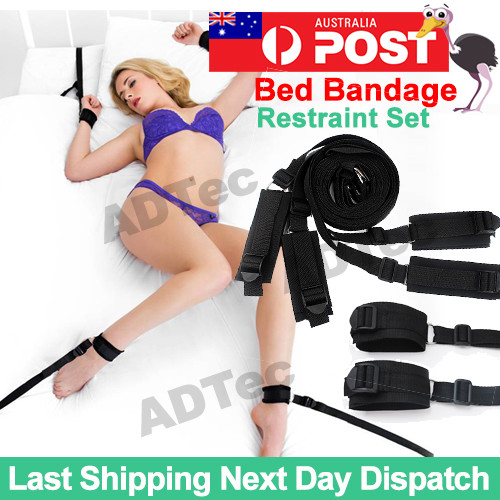 BDSM Under Bed Fetish Bondage Restraint Handcuffs Ankle Cuffs Spreader Sex Toy - Bild 1 von 7