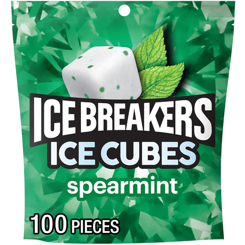 Ice Cubes Spearmint Sugar Free Chewing Gum Pouch, 8.11 Oz (100 Pieces) - Picture 9 of 12