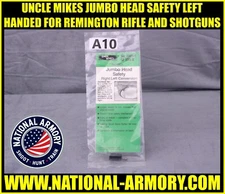 UNCLE MIKES JUMBO HEAD SAFETY LEFT HANDED FOR REMINGTON RIFLE AND SHOTGUNS