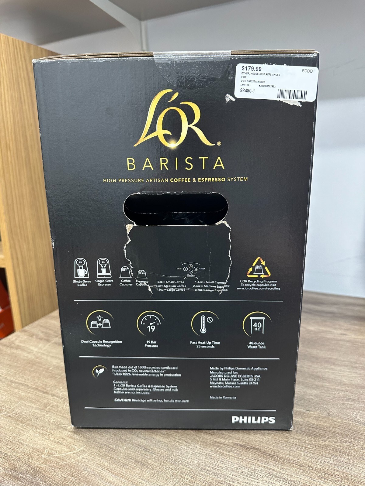 L'OR The Barista System Coffee and Espresso Machine Combo by Philips