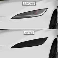 FOR 2024+ Tesla Model 3 Headlight SMOKE Precut Vinyl Tint Overlays