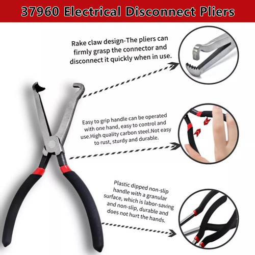 2PCS Electrical Disconnect Pliers Fuel Line Petrol Clip Pipe Pliers Repair Tools - Picture 3 of 9