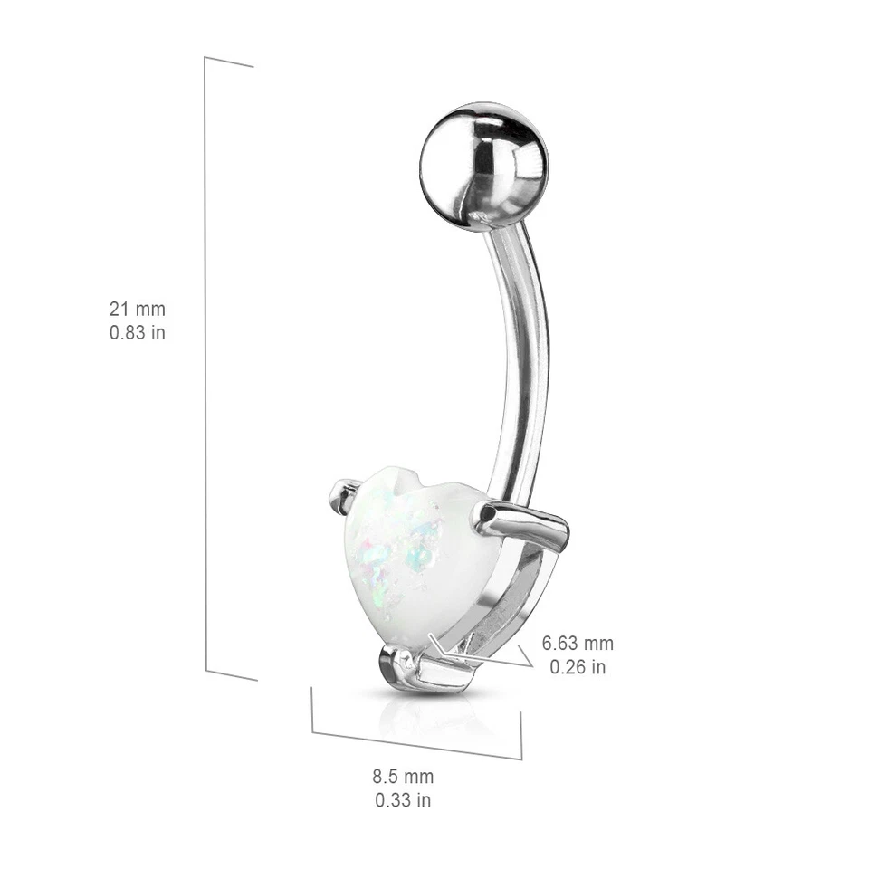 Anillo solitario 14G ombligo ombligo ombligo acero quirúrgico barra perno piercing Foto 4 de 4