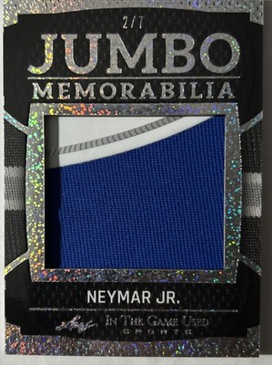 2025 Leaf In the Game Used Neymar Jr. Jumbo Patch Glitter Silver Hilo 2/7
