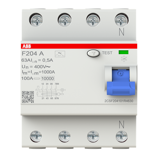 F204A-63/0,5 - FI-Schutzschalter 63/0,5A 4p. F204A-63/0,5 - Bild 2