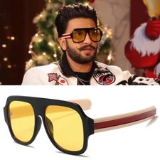 Aviator Sunglasses Yellow Lens Driving Glasses Retro Fashion Men Beach Syle New