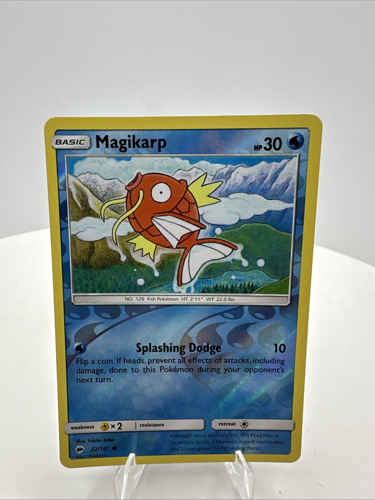 Magikarp 32/147 Burning Shadows Reverse Holo Common Light Play Pokemon