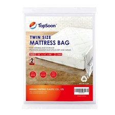 TopSoon 2PK Clear Plastic Mattress Bag - Moving Storage Cover for Mattress ...