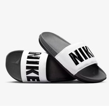 NEW Nike Offcourt Slides White Black Comfort Sandals BQ4639-001 Mens Sizes